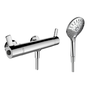 Bild von Laufen Armaturen - Thermostatischer Duschenmischer Comfort, Anschlussdistanz 153 mm, ohne Verschraubungen, ohne Zubehör , Art.Nr. : HF504350100095