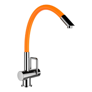 Bild von Laufen Armaturen - Spültischmischer, Flexiber Auslauf, Chrom-Orange , Art.Nr. : HF989548093001