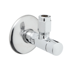 Bild von Laufen Armaturen -Similor, Eckabsperrventil, G1/2", Ausladung 45 mm, Rosette 65 mm, mit Klemmquetschverschraubung , Art.Nr. : WI104931100000