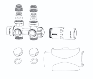Picture of IMI Hydronic Engineering Multilux 4-Eclipse-Set weiss RAL 9016 mit Halo, Art.Nr. : 9690-58.800