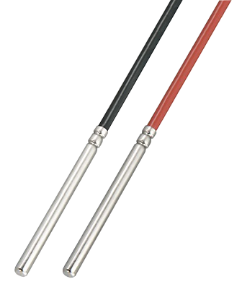 Bild von Sensortec - Universal Kabelfühler passiv Hülse 6x50mm, Silikon-Kabel 2m, +180°C, feuchtedicht rolliert, Art.Nr. : UF06 200 50 PT1000