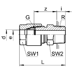 Bild von SERTO Einschraubverschraubungen SERTO SO 01121 gerade, mit Aussengewinde, G-Programm, Messing Grösse: 10‑ 1/4", Art.Nr. :  248.1101.270