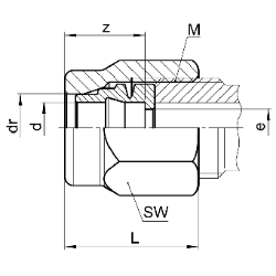 Bild von SERTO Armaturenanschlüsse SERTO SO 40021 M-Programm, Messing Grösse: 6 ‑ 4, Art.Nr. :  016.0214.110