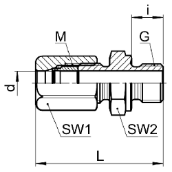 Bild von SERTO Durchgangsverschraubungen SERTO SO 51124-D mit Metall-Klemmring (Thermofühlerverschraubung), Edelstahl rostfrei Grösse: 2‑ 1/8‑ D, Art.Nr. :  058.1151.020