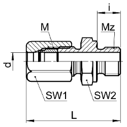 Picture of SERTO Durchgangsverschraubungen SERTO SO 51124-D mit Metall-Klemmring (Thermofühlerverschraubung), Edelstahl rostfrei Grösse: 1.5‑ M 8 x 1‑ D, Art.Nr. :  058.1153.011