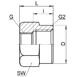 Bild von SERTO Übergangsmuffen SERTO AD FA 40 Messing M-Programm Grösse: 1/2"‑ 1/2", Art.Nr. :  016.0311.228