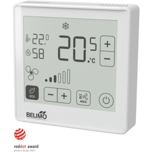 Picture of Belimo Raumbediengerät Feuchte / Temperatur aktiv, NFC, Modbus, BACnet, ePaper-Touch-Display, PC, weiss, RAL 9003, Art.Nr. : P-22RTH-1U00D-2