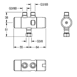 Picture of KWC PURETHERM PURE0031 Thermostat Anbindung Gebäudeleittechnik:nein, Ausgleichsbehälter:nein, Steuerung:mechanisch, Art.Nr. : 2030012758