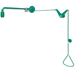 Bild von KWC FAID0004 Notdusche mit Zugstange Farbe:grün, Ausladung des Auslaufs:588 mm, Art Des Anschlusses:Wandanschluss, Art.Nr. : 2030019057