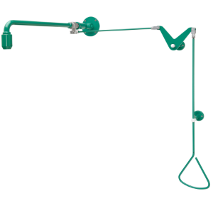 Bild von KWC FAID0004 Notdusche mit Zugstange Farbe:grün, Ausladung des Auslaufs:588 mm, Art Des Anschlusses:Wandanschluss, Art.Nr. : 2030019057