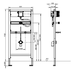 Bild von KWC AQUAFIX AQFX0001 Installationselement Anwendung:Urinale, Barrierefrei:nein, Ausführung Einbauarmatur:Einbauteil, Art.Nr. : 2030020123