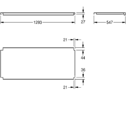 Picture of KWC MAXT260-60 Tablar zu Maxima Material:Edelstahl, Materialtyp:1.4301 Chromnickelstahl V2A, Materialstärke:1.2 mm, Art.Nr. : 2000057761