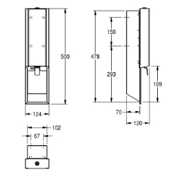 Bild von KWC EXOS. EXOS618EB Seifenspender Füllmenge:0.8, Füllmenge Me:Liter, Schloss:Zylinderschloss, Art.Nr. : 2030034638
