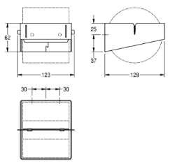 Bild von KWC EXOS. EXOS675X WC-Rollenhalter Maximale Tiefe/Durchmesser Verbrauchsmaterial:120 mm, Maximale Breite Verbrauchsmaterial:110 mm, Füllmenge:1, Art.Nr. : 2030031170