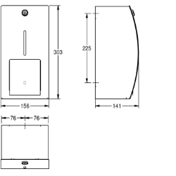 Bild von KWC STRATOS STRX672 WC-Rollenhalter Maximale Tiefe/Durchmesser Verbrauchsmaterial:120 mm, Maximale Breite Verbrauchsmaterial:100 mm, Füllmenge:2, Art.Nr. : 2000057399