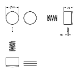 Bild von KWC ASSX1005 Druckkappe Füllmenge:1, Mengeneinheit:Stück, Art.Nr. : 2030052693