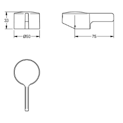 Bild von KWC ASLM2002 Hebelkappe Füllmenge:1, Mengeneinheit:Stück, Art.Nr. : 2030041542