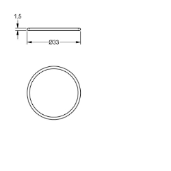 Picture of KWC ASSV2002 O-Ring, rot Gesamttiefe:33 mm, Gesamthöhe:1.5 mm, Gesamtbreite:33 mm, Art.Nr. : 2030042961