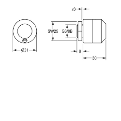 Bild von KWC ESHOW0069 Entleerungsventil , Art.Nr. : 2000105133