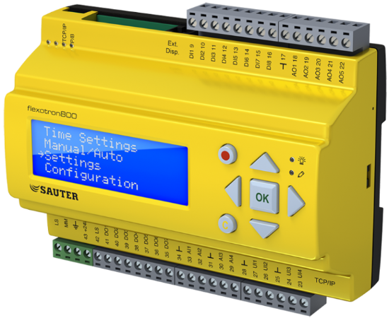 Bild von Sauter - Universalregler 24V AC/DC mit 28 Ein-Ausgängen und TCP, Art.Nr. :RDT828F022
