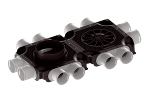 Bild von Maico - Flacher und kompakter doppelter Luftverteiler, aus Kunststoff, 12-fach MA-FDV12-75, Art.Nr. : 0059.2128