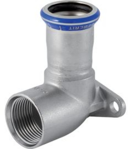 Bild von Geberit - Deckenwinkel 90° GEBERIT MAPRESS Wasser Edelstahl Rostfrei 1.4401 Pressindikator, d mm: 15, Rp: 1/2, L cm: 5.0, L1 cm: 4.3, l cm: 1, l1 cm: 1.5, Z cm: 3, Art.Nr. : 33403