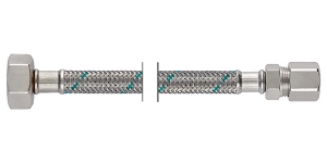 Bild von NEOFLEX CRG Panzerschlauch DN8, IG X URS-DW Klemmverschraubung, 1/2" x 10mm, 50 cm, Art.Nr. : 60730050 (60 7300 50)