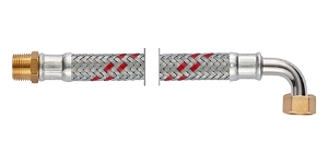 Bild von NEOFLEX-EPDM Panzerschlauch DN13, AG X IG gebogen, 1/2" x 1/2", 50 cm, Art.Nr. : 67764050 (67 7640 50)