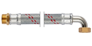 Bild von NEOFLEX-EPDM Panzerschlauch DN25, AG X IG gebogen, 1" x 1", 100 cm, Art.Nr. : 67774100 (67 7741 00)