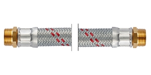 Bild von NEOFLEX-EPDM Panzerschlauch DN25, AG x AG, 1" x 1", 70 cm, Art.Nr. : 67772070 (67 7720 70)