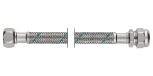 Bild von NEOFLEX CRG Panzerschlauch DN8, IG X Quetschverschraubung, 3/8" x 10mm, 75 cm, Art.Nr. : 60728075 (60 7280 75)