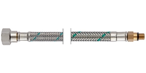 Bild von NEOFLEX Panzerschlauch DN6 mit VS, AG kurz x IG, M8x1 x 3/8", 50 cm, Art.Nr. : 63455050 (63 4550 50)