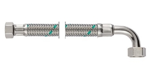 Bild von NEOFLEX Panzerschlauch DN16, IG X IG gebogen, 3/4" x 3/4", 150 cm, Art.Nr. : 66891150 (66 8911 50)