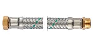 Bild von NEOFLEX Panzerschlauch DN25, IG x AG, 1" x 1", 70 cm, Art.Nr. : 66940070 (66 9400 70)