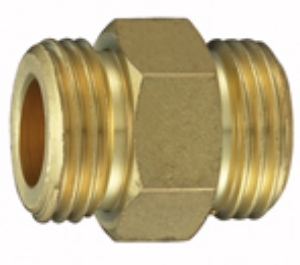 Bild von CATS Doppelnippel AG zylindrisch, Messing blank, 3/4" x 3/4", Art.Nr. : 51906003 (51 9060 03)