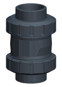 Bild von +GF+ Rückschlagventil Typ 561 PVC-U Ohne Feder Mit Klebemuffen metrisch, d mm: 20, Art.Nr.: 161561002