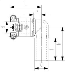 Bild von +GF+ INSTAFLEX Winkel 90° PB Mit Muffe-Stutzen, d mm: 25, Art.Nr.: 761069436