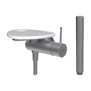 Bild von LAUFEN - ADA - Duschenmischer zu Simibox 1-Point, Ablage mit Loch, mit Kunststoffschlauch 1600 mm, mit Handbrause TwinStick, Art.Nr. :HF506755503000