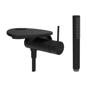 Bild von LAUFEN - ADA - Duschenmischer zu Simibox 1-Point, Ablage mit Loch, mit Kunststoffschlauch 1600 mm, mit Handbrause TwinStick, Art.Nr. :HF506755513000