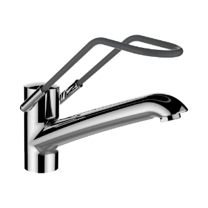 Bild von LAUFEN - CLINIC - Spültischmischer, Ausladung 225 mm, Schwenkauslauf, Chrom, Art.Nr. :HF939512100094