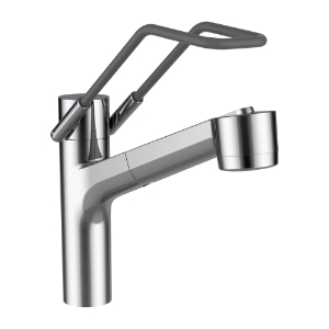 Bild von LAUFEN - CLINIC - Spültischmischer, Ausladung 219 mm, Schwenkauslauf, Auszugsbrause, Chrom, Art.Nr. :HF941035100094