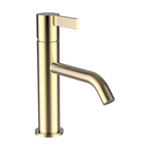 Bild von LAUFEN - KARTELL LAUFEN - Waschtischmischer, Ausladung 135 mm, Festauslauf, ohne Ablaufventil, PVD Gold, Art.Nr. :H3113310011201