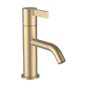 Bild von LAUFEN - KARTELL LAUFEN - Waschtischmischer, Ausladung 115 mm, Festauslauf, ohne Ablaufventil, PVD Blassgold matt, Art.Nr. :H3113310831001