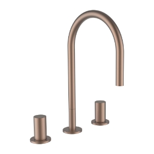 Bild von LAUFEN - KARTELL LAUFEN - 3-Loch Waschtischmischer, Ausladung 166 mm, Schwenkauslauf, ohne Ablaufventil, PVD Rosegold gebürstet, Art.Nr. :H3123331682201