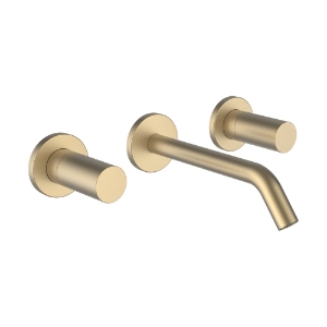 Bild von LAUFEN - KARTELL LAUFEN - 2-Griff Unterputz-Waschtischmischer, Ausladung 175 mm, Festauslauf, PVD Blassgold matt, Art.Nr. :H3123360831201