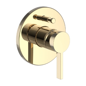 Bild von LAUFEN - KARTELL LAUFEN - Fertigmontage-Set für Unterputz-Bademischer, zu Simibox Standard & Simibox Light, mit integriertem Rohrunterbrecher Typ LB, PVD Gold, Art.Nr. :H3213360010101