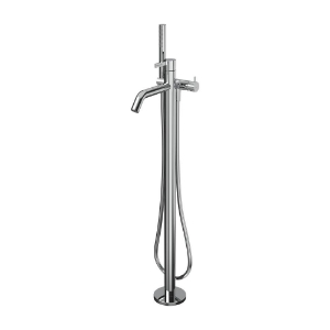 Bild von LAUFEN - KARTELL LAUFEN - Standsäulen-Bademischer zu Rohbauset, Ausladung 203 mm Festauslauf, mit Kunststoffschlauch 1250 mm, mit Handbrause TwinStick, Art.Nr. :H3213380041211