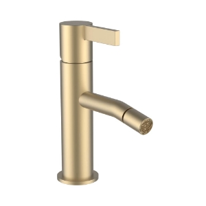 Bild von LAUFEN - KARTELL LAUFEN - Bidetmischer, Ausladung 110 mm, Festauslauf, ohne Ablaufventil, PVD Blassgold matt, Art.Nr. :H3413310831031