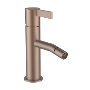 Bild von LAUFEN - KARTELL LAUFEN - Bidetmischer, Ausladung 110 mm, Festauslauf, ohne Ablaufventil, PVD Rosegold gebürstet, Art.Nr. :H3413311681031