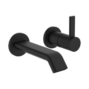 Bild von LAUFEN - MEDA - Wandmischer zu Simibox 2-Point, Ausladung 150 mm, Festauslauf, PVD Titanschwarz matt, Art.Nr. :HF506622428000